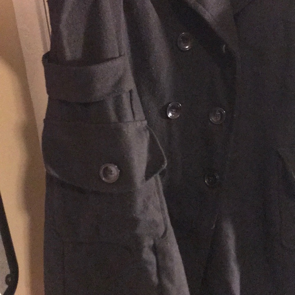 Care N Sport Black Wool Coat - Picture 7 of 8